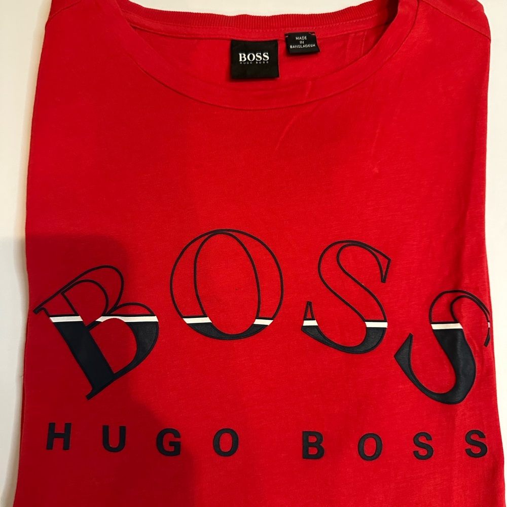 Hugo Boss Vibrant Red Logo Tee